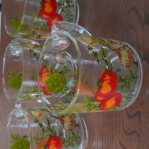 VTG Arcoroc France Spice of Life Vegetable Cups (4)